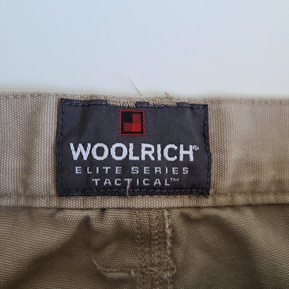 Woolrich Elite Series Tactical Pants Actual 38 x 28 Khaki Cargo Workwear Hemmed - Picture 3 of 7